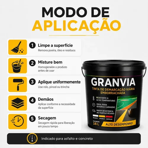 Tinta Demarcação Viária 18l Alto Tráfego Base Água