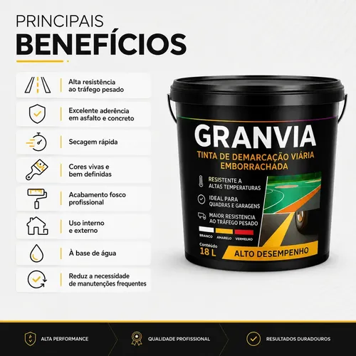 Tinta Demarcação Viária 18l Alto Tráfego Base Água