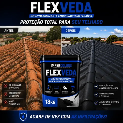 Tinta Emborrachada 18kg Anti Infiltração Protege 100%