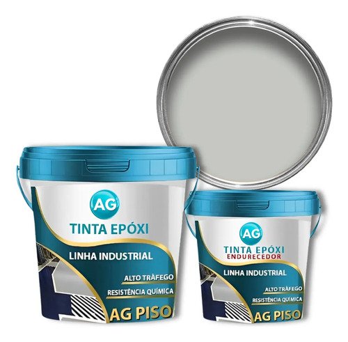 Tinta epoxi 18kg bicomponente ag cor cinza claro ral7035