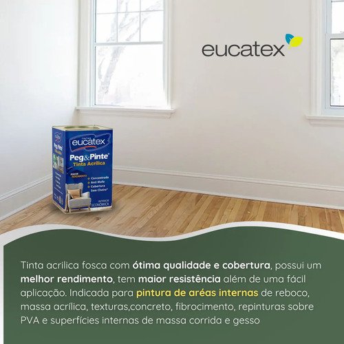 Tinta eucatex acrilica peg pinte anti mofo 18l cores acaba