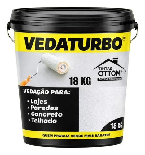 Tinta impermeabilizante para parede vedaturbo ottom 18kg aca