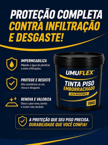 Tinta Piso Emborrachada 18kg Impermeavel Antiderrapante Cinza Fosco