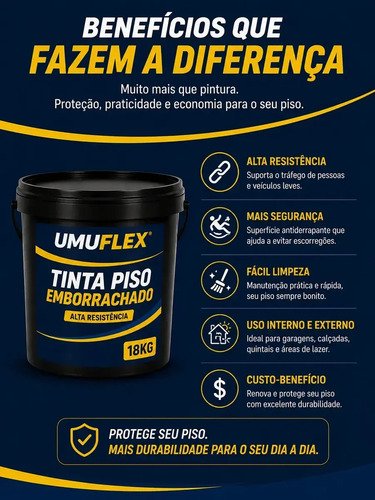 Tinta Piso Emborrachada 18kg Impermeavel Antiderrapante Cinza Fosco