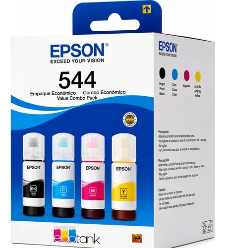 Tintas 544 original 4 cores l3250 l3150 l3110 ecotank