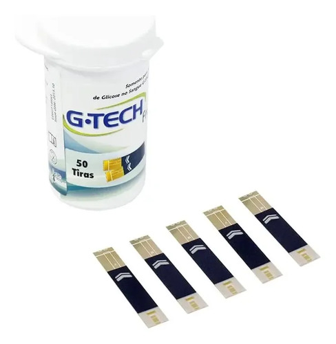 Tiras Fitas De Glicemia G-tech Free Com 50 Unidades