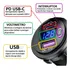 Tomada De Embutir Carregador Veicular Usb + Usb-c Voltimetro