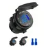 Tomada veicular carregador usb automotivo qc 30 voltimetro 1