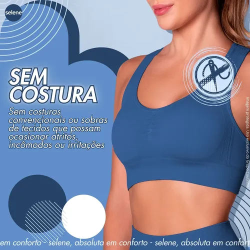 Top Academia Feminino Selene Poliamida Zero Transparência