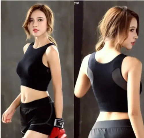 Top Curto Esportivo Push Up Corrida Casual Academia Moda