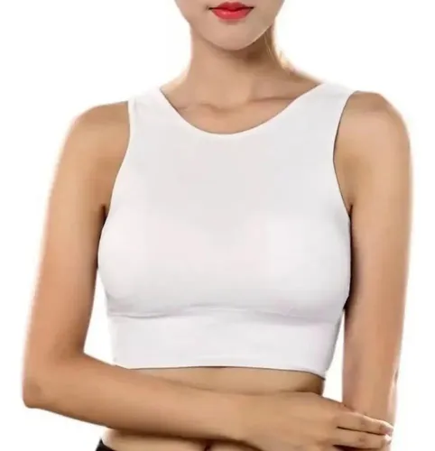 Top Curto Esportivo Push Up Corrida Casual Academia Moda
