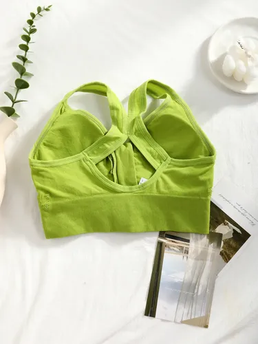 Top Esportivo Feminino Com Zíper Frontal Costas X