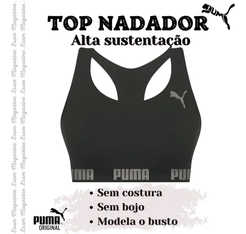 Top Puma Academia Fitness Original Nadador Alta Sustentação