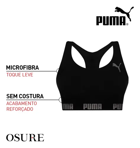 Top Puma Original Feminino Alta Sustentação Academia Fitness