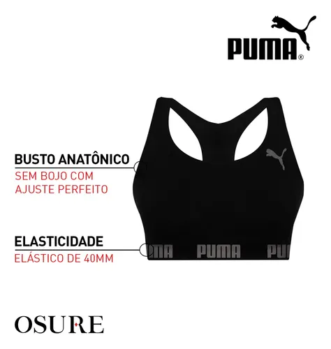 Top Puma Original Feminino Alta Sustentação Academia Fitness