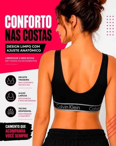Top Regata Fitness Academia Cotton Calvin Klein Original