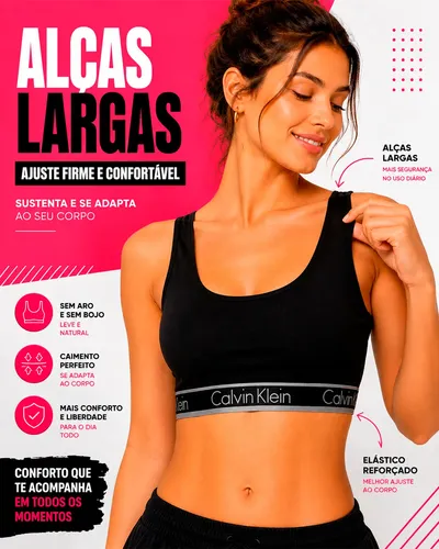 Top Regata Fitness Academia Cotton Calvin Klein Original