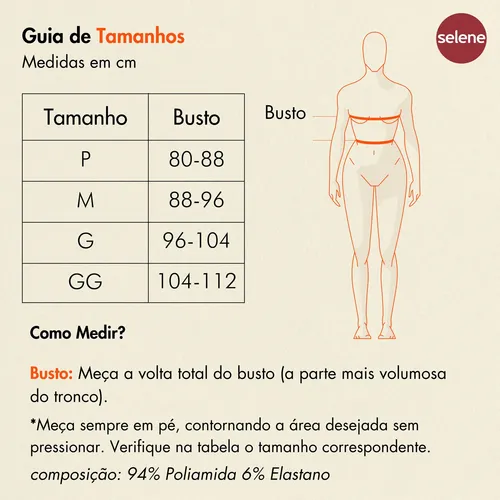 Top Selene Fitness Academia Alta Sustentação Confortável