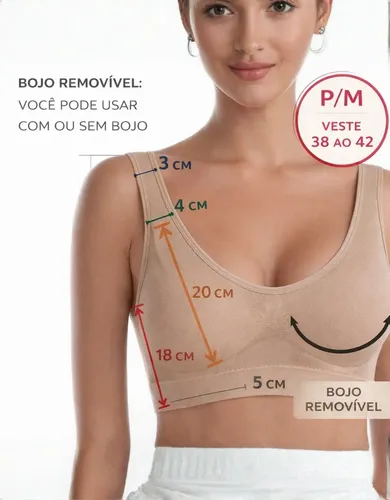 Top Sem Bojo Alça Larga Reforçado Alta Sustentação Fitness