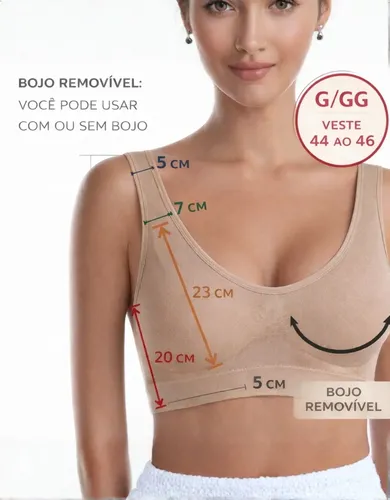 Top Sem Bojo Alça Larga Reforçado Alta Sustentação Fitness