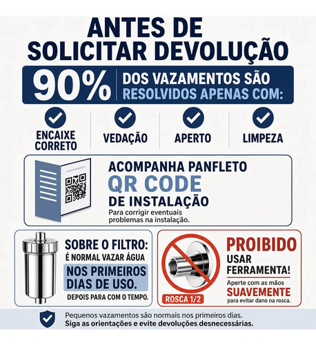 Torneira Com Filtro Com Purificador de Agua Gourmet Tubo Flexível e Bica Movel De 1/4 Volta Cromada A Mais Vendida Cromado Brilhante