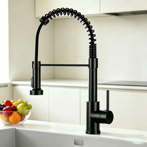 Torneira cozinha gourmet bancada flexivel monocomando pia 1