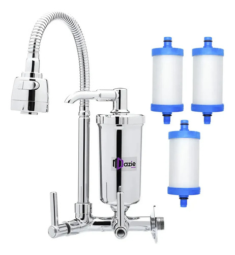 Torneira dazie metais com filtro cozinha para parede flexive