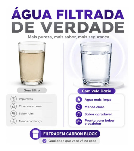 Torneira Dazie Metais Com Filtro Cozinha Para Parede Flexível Móvel Em Abs Cromado Filtro Carbon Block Purificador De Agua Com Refil Instalado
