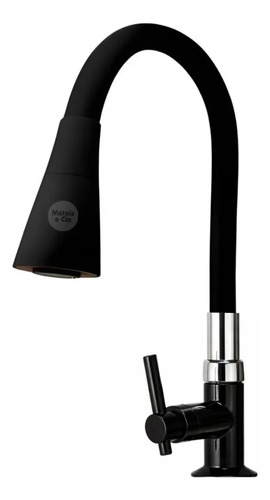 Torneira Gourmet Bancada Cozinha Preta Flexível 2 Jatos Chuveirinho Cone 1/4 Volta Luxo Premium Silicone Cone Mais Vendida