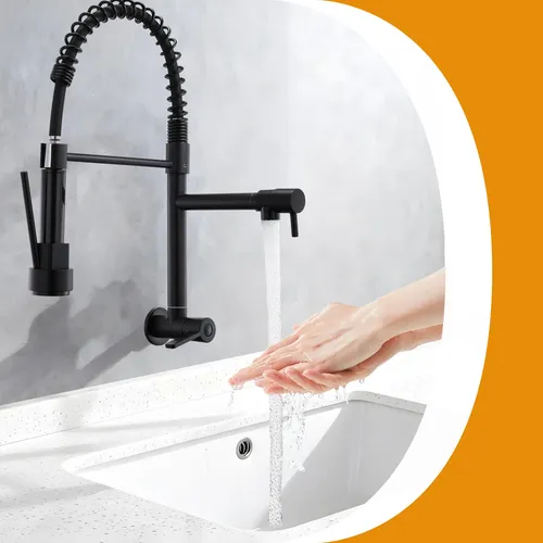 Torneira gourmet cozinha mola grande flexivel luxo 360