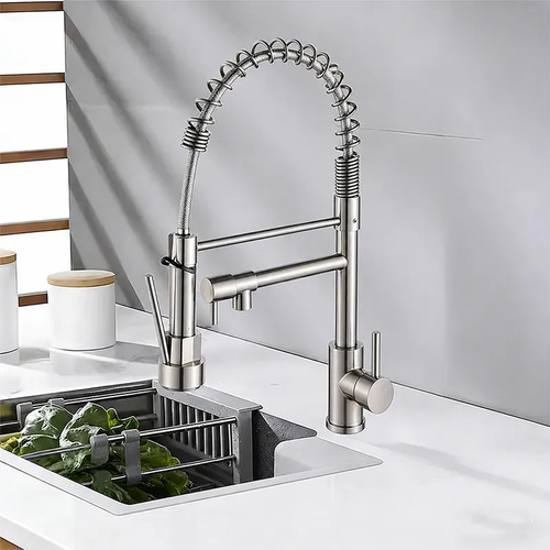 Torneira monocomando cozinha gourmet para pia bancada flexiv