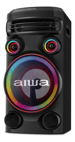 Torre de som aiwa t1w 02 1600w 1woofer10 bluetooth rgb usb f
