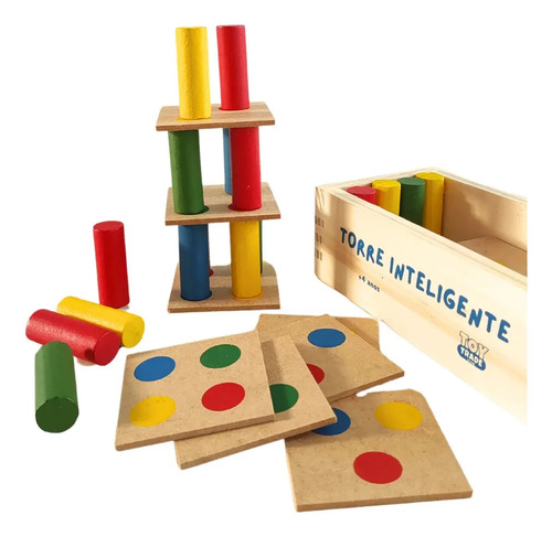 Toy Trade Torre Inteligente Jogo Educativo em Madeira Brinquedo Pedagógico