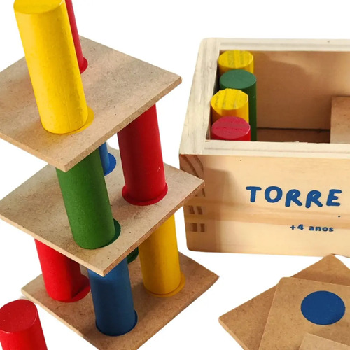Toy Trade Torre Inteligente Jogo Educativo em Madeira Brinquedo Pedagógico