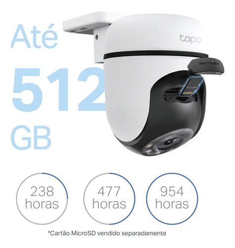 TP-Link Tapo C500 Câmera de Segurança Wifi 1080P 360° Colorida IP65