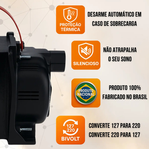 Transformador 7000va 220 Para 110 110v Para 220v Bivolt Conversor Adaptador De Voltagem 127v Inversor Energia Ar Condicionado 9000 12000 18000 Btus Geladeira Freezer Lava E Seca Escova Nespresso Forno