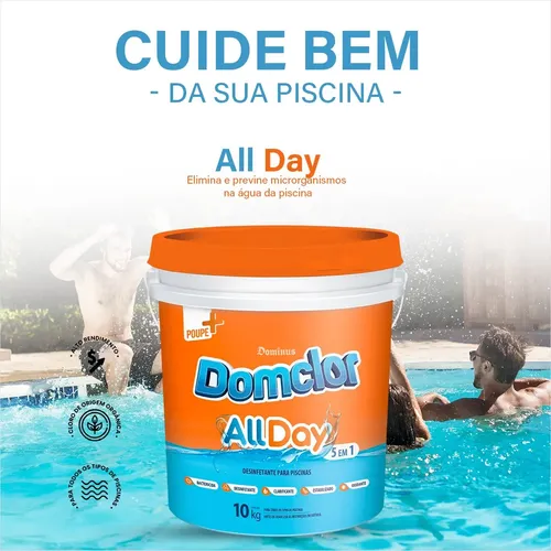 Tratamento De Água Para Piscina 5 Em 1 Balde 10k