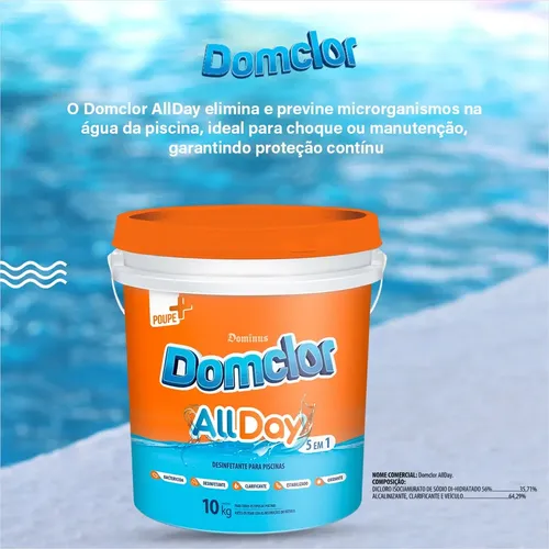 Tratamento De Água Para Piscina 5 Em 1 Balde 10k