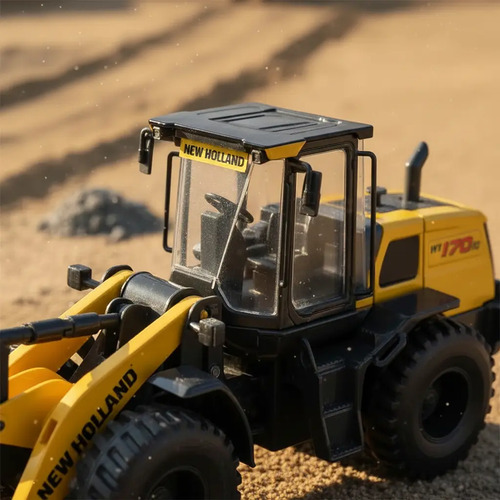Trator Brinquedo Pá Carregadeira New Holland Miniatura Cor