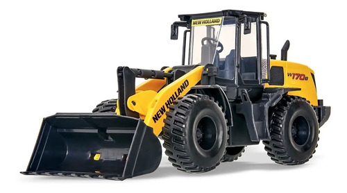 Trator de Brinquedo Pá Carregadeira New Holland Amarelo