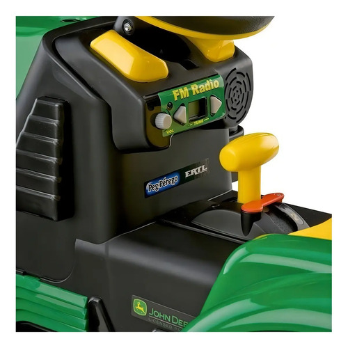 Trator Peg Perego John Deere Ground Force cor verde/amarelo 12V