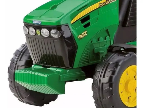 Trator Peg Perego John Deere Ground Force cor verde/amarelo 12V