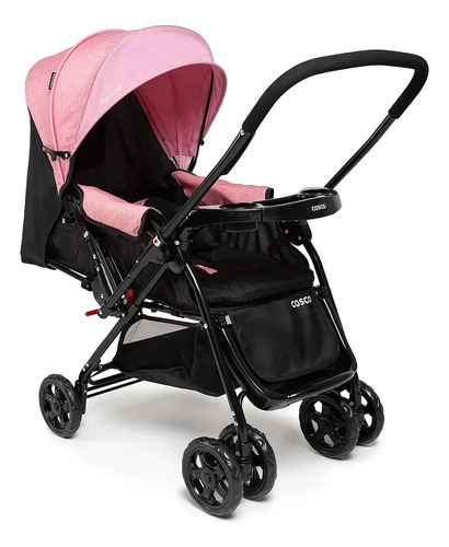 Travel System Cosco Kids, Reverse, 0 a 15kg, Rosa Rajado