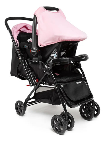 Travel System Cosco Kids, Reverse, 0 a 15kg, Rosa Rajado