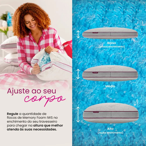 Travesseiro Ajustável - I Wanna Sleep - Snow® Cor Branco