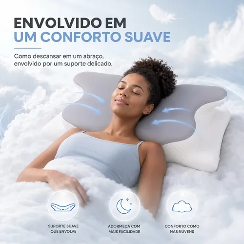 Travesseiro Cervical Ergonômico Ortopédico Coluna Anti-ronco