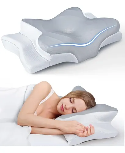 Travesseiro cervical nasa carvao ativado ergonomia
