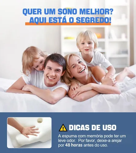 Travesseiro Cervical Nasa Carvão Ativado Ergonomia