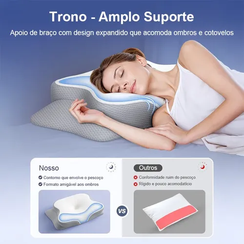 Travesseiro Cervical Ortopedico Anti-ronco E Apneia Nasa