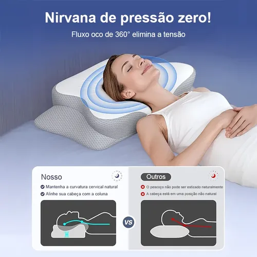 Travesseiro Cervical Ortopedico Anti-ronco E Apneia Nasa